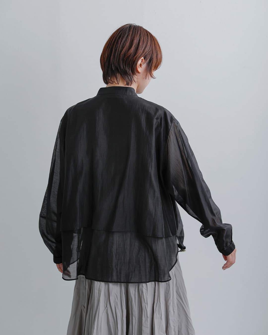 HERENCIAシアー ドローコード ブラウス