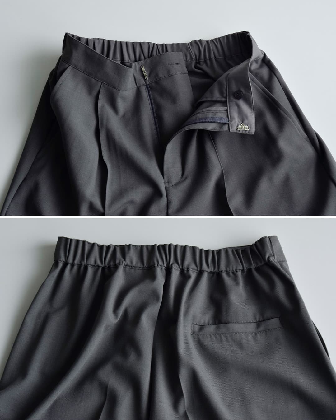 HERENCIA ヘレンチア フロントタック ワイド キュロットパンツ h826304