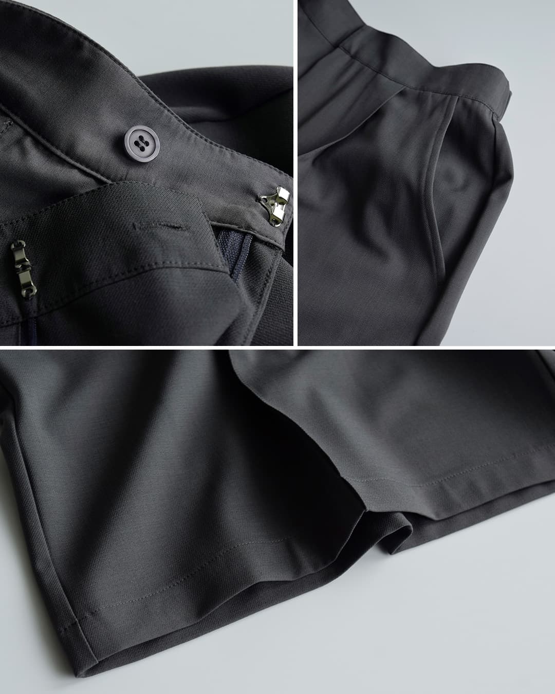 HERENCIAフロントタック ワイド キュロットパンツ h826304