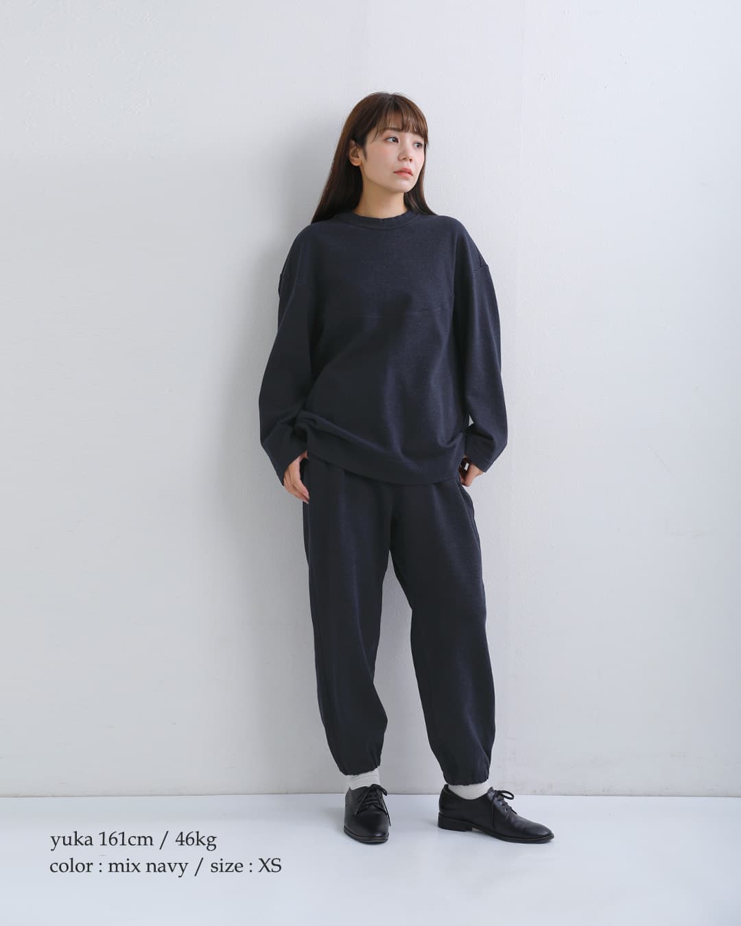FIR MUM(フィル マム)メランジウールコットン ヘリンボーン ジャガードダブルジャージー アークヨーク Tシャツ hr-fr1102tf