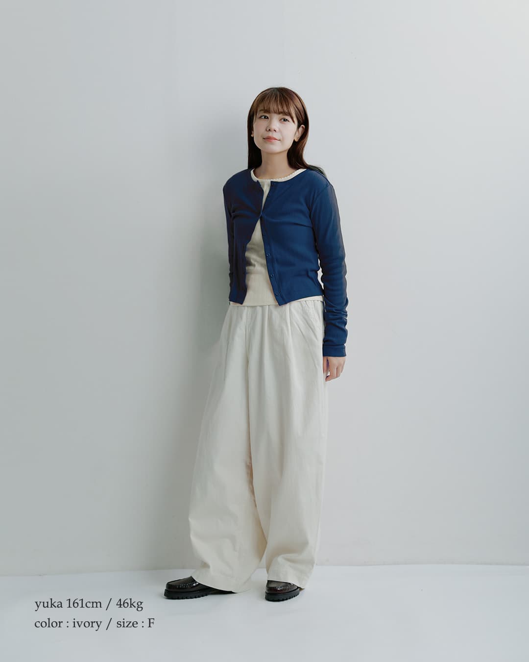 Healthknit(ヘルスニット)コットン アイレット ジャカード リブ クルーネック 長袖Tシャツ hr26f-l454