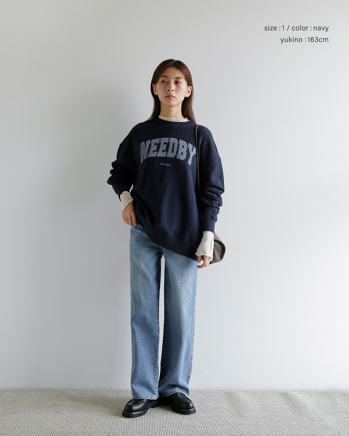 Needby heritage(ニードバイヘリテージ)コットン プリント 長袖 スウェットシャツ HUDSON hudson