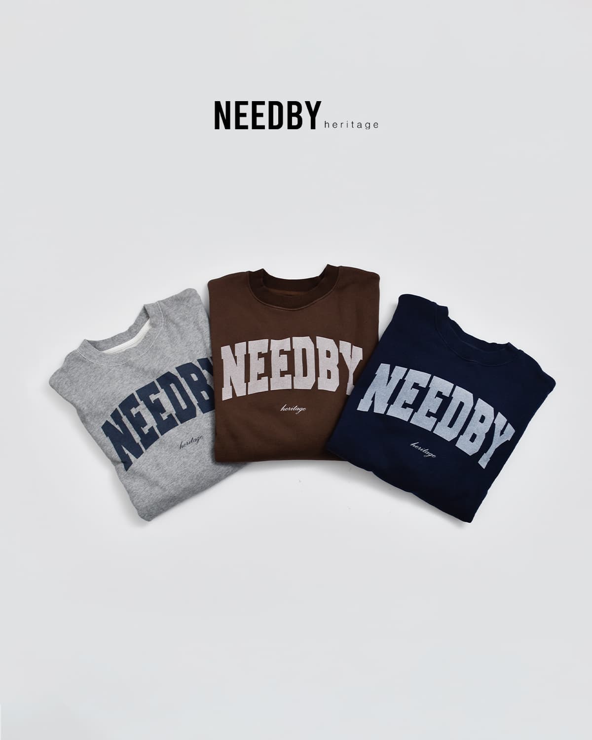Needby heritage(ニードバイヘリテージ)コットン プリント 長袖 スウェットシャツ HUDSON hudson