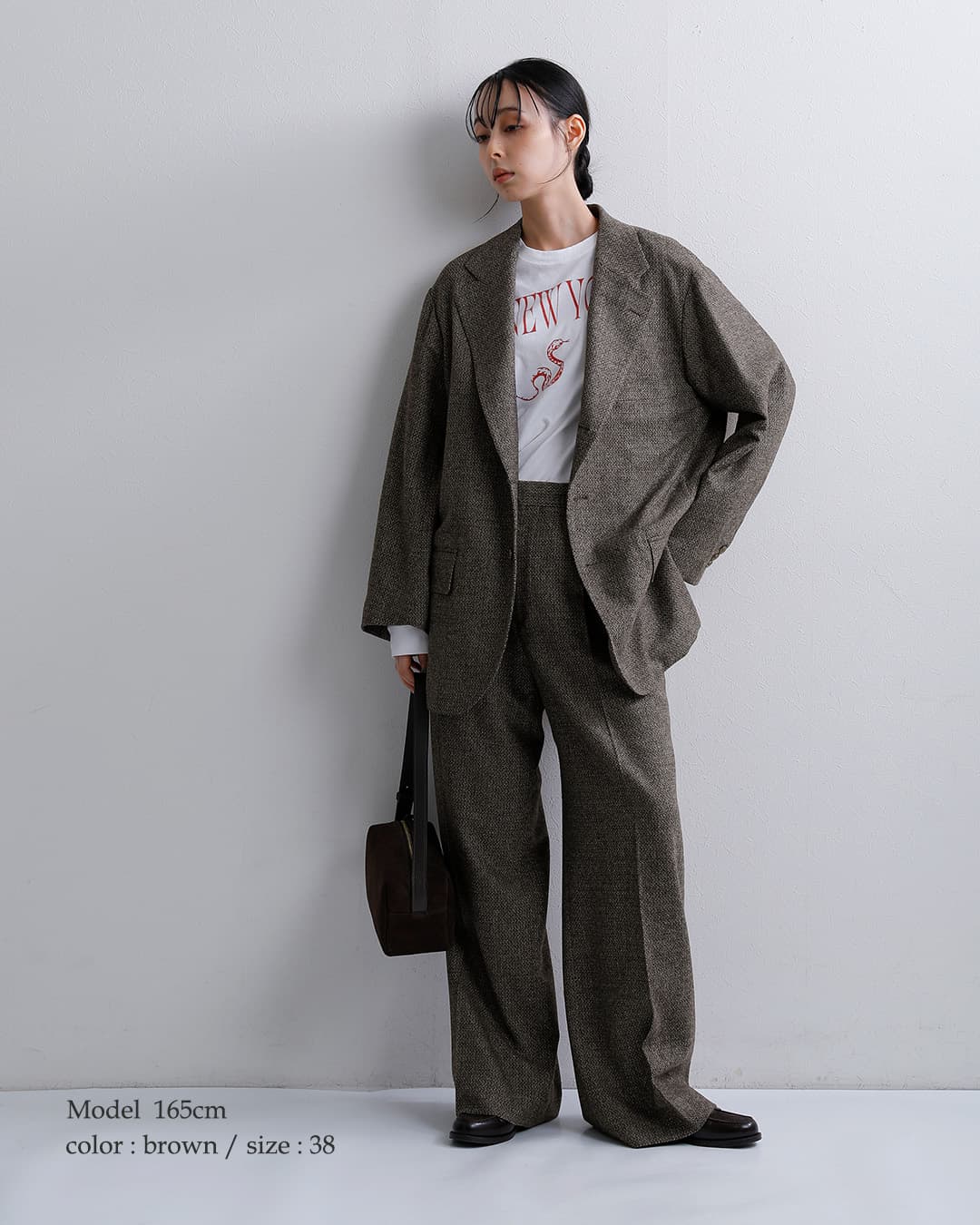 COUTURE D’ADAMイタリアンツイード ワイド トラウザーズ i-tw-w-trouser