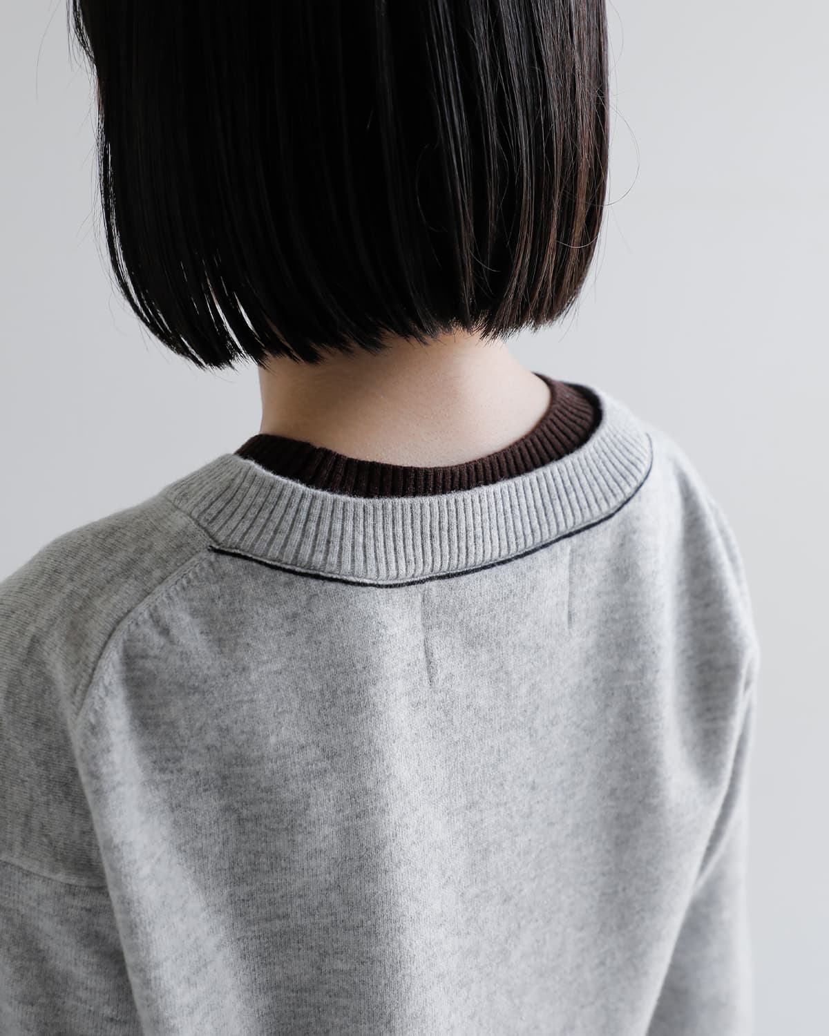 IHATOV(イーハトーブ)ウール ダブルニット ラウンド セーター ih12-8a-23712