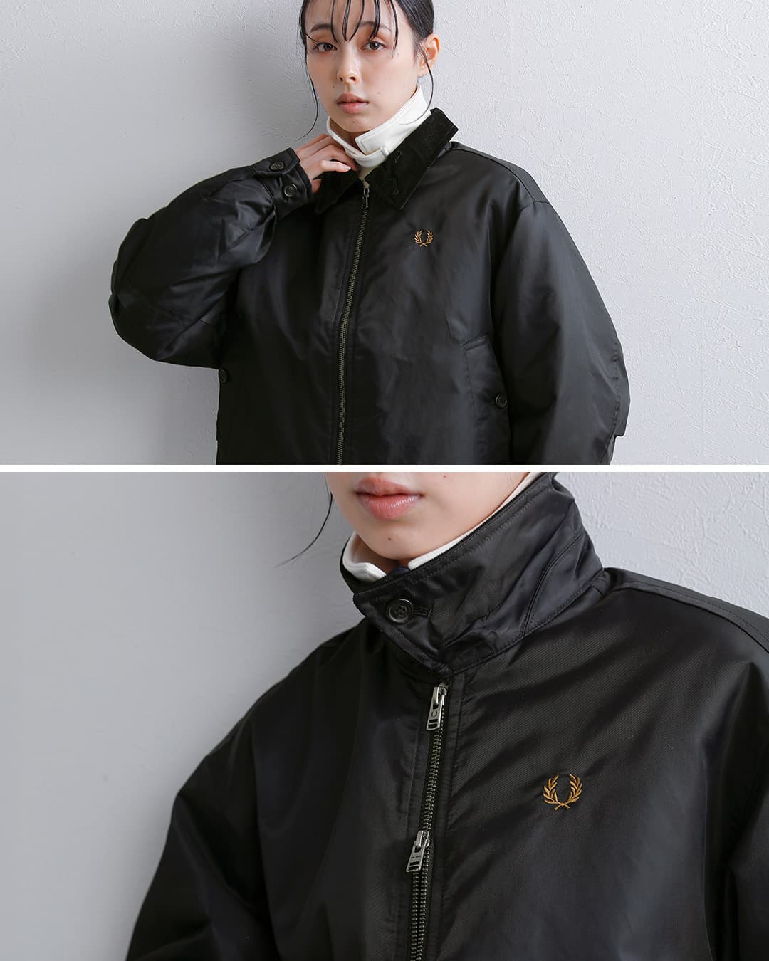FRED PERRYコーデュロイカラー パデッド カバンジャケット Padded Caban Jacket j3116