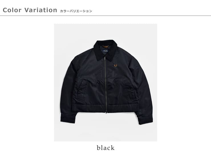 FRED PERRYコーデュロイカラー パデッド カバンジャケット Padded Caban Jacket j3116
