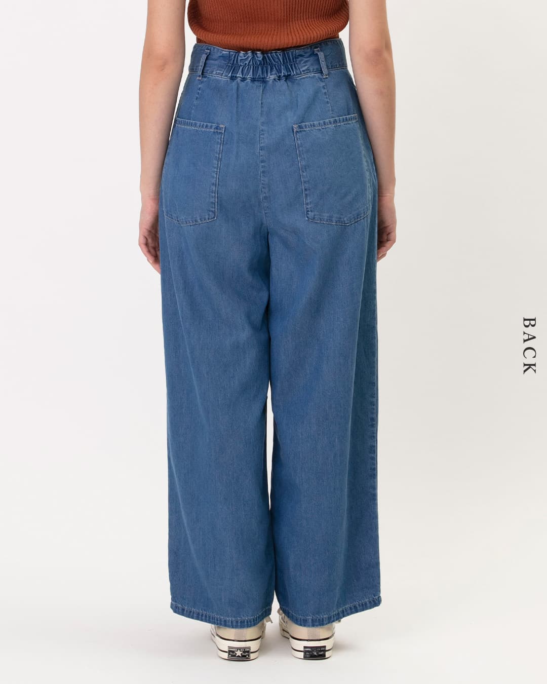 Johnbull5.5oz コットン テンセル デニム タック イージー パンツ jl262p17