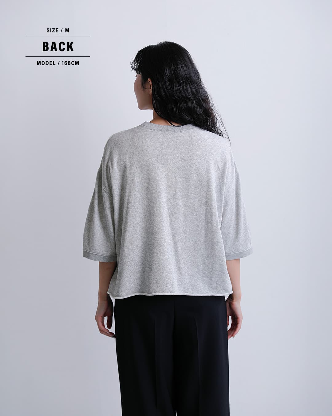 Johnbullミニ裏毛 クルーネック ロゴ 7分袖 カットソー jl263c01