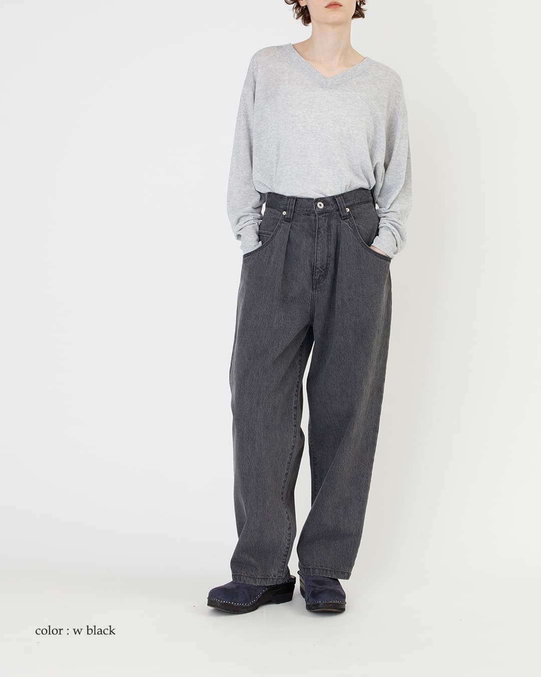 Johnbullデニム フローティッド タックパンツ jl263p10