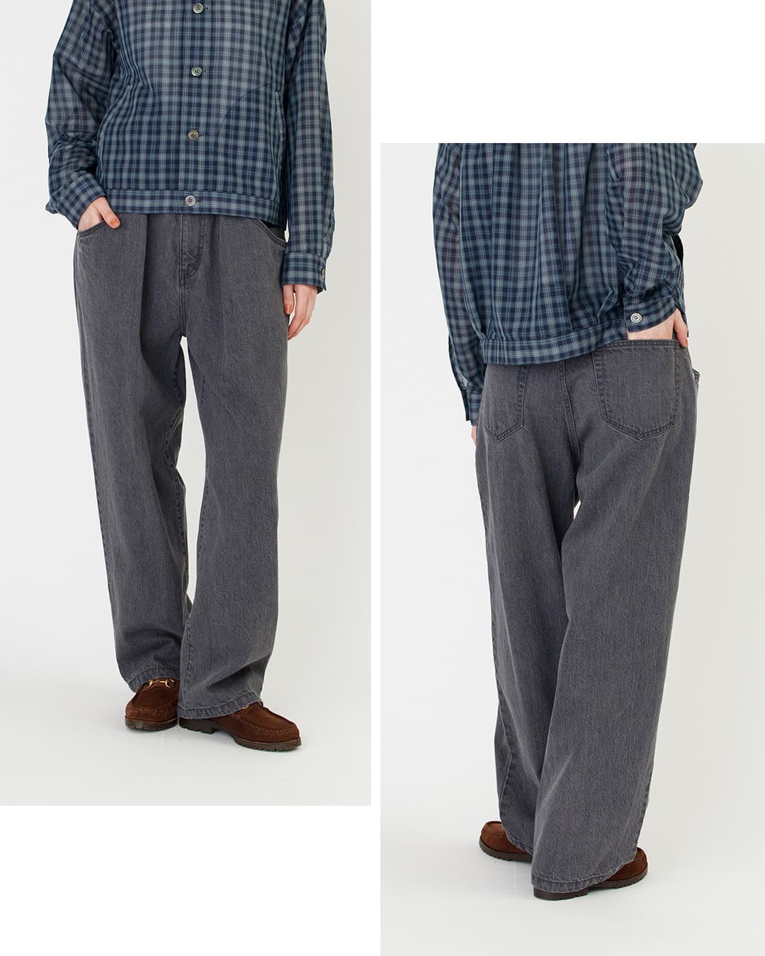 Johnbullデニム フローティッド タックパンツ jl263p10