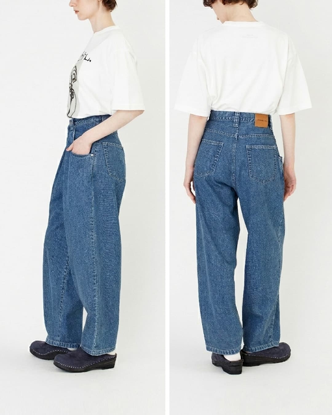 Johnbullデニム フローティッド タックパンツ jl263p10
