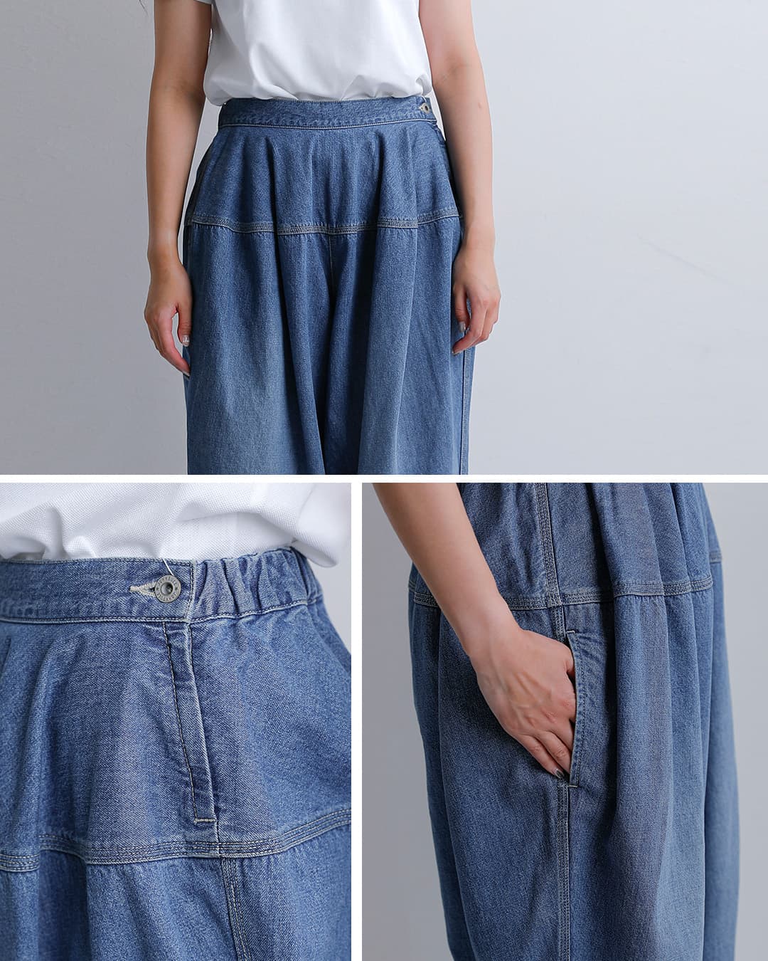Johnbullデニム サーキュラー パンツ jl263p13