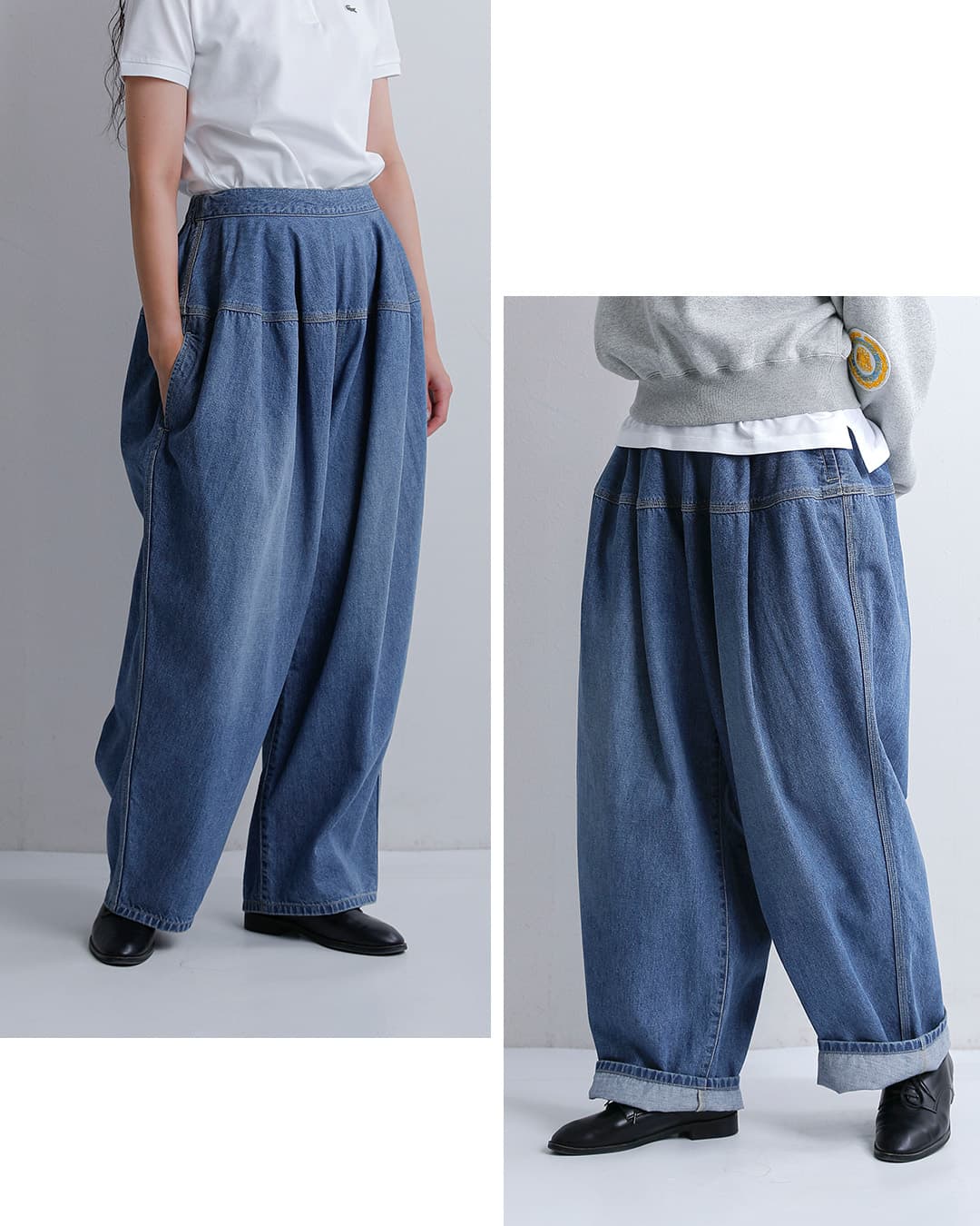 Johnbullデニム サーキュラー パンツ jl263p13