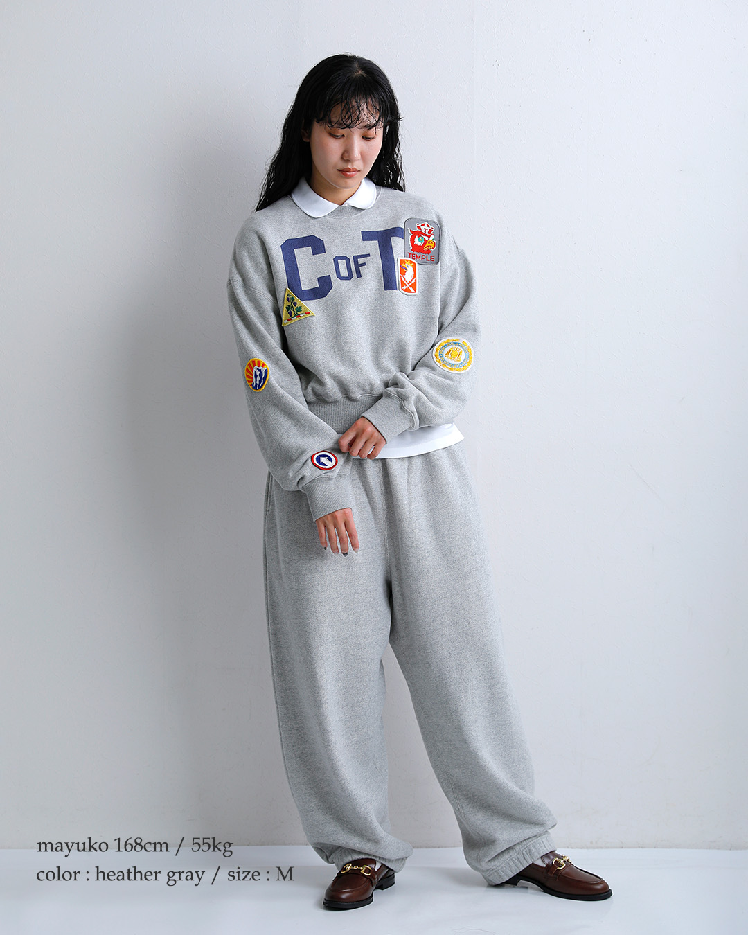Johnbull裏毛 ワッペン トンプキン オーバルカレッジ スウェットシャツ jl264c06