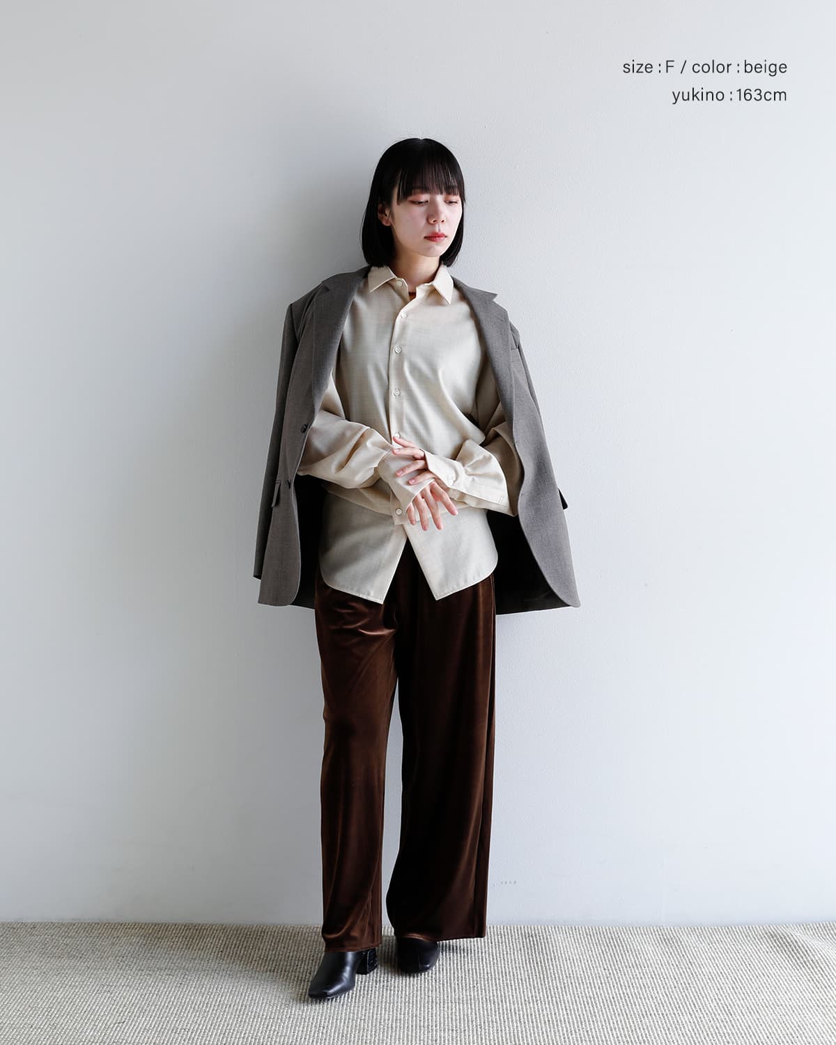 JUN MIKAMI(ジュンミカミ)ウール シャツ jm-26aw-6-j  秋冬