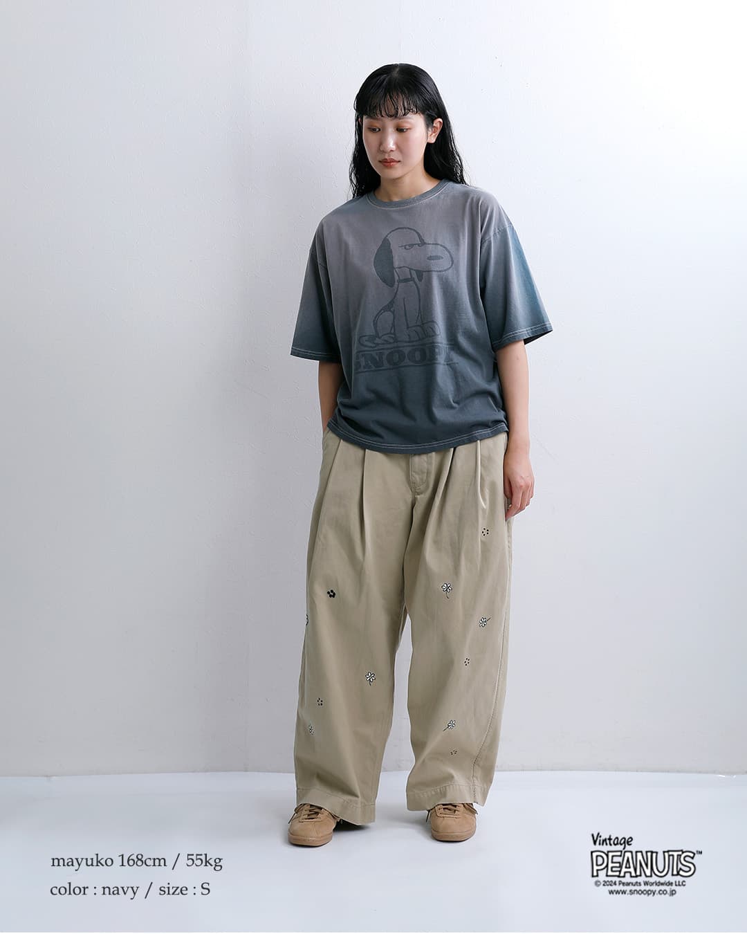 Johnbullコットン 半袖 Tシャツ PEANUTS SNOOPY / CHARLIE BROWN T jt263c01-02