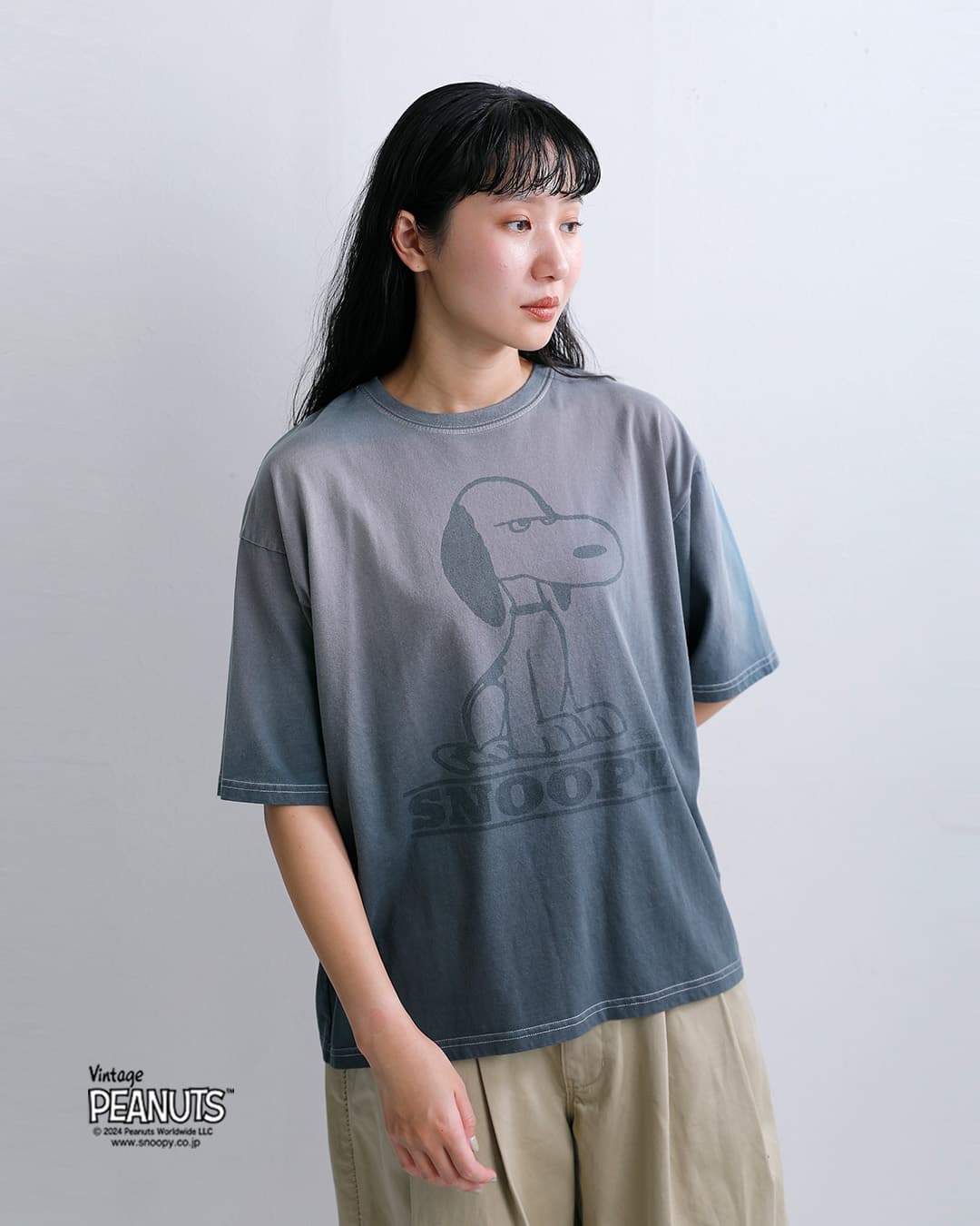 Johnbullコットン 半袖 Tシャツ PEANUTS SNOOPY / CHARLIE BROWN T jt263c01-02