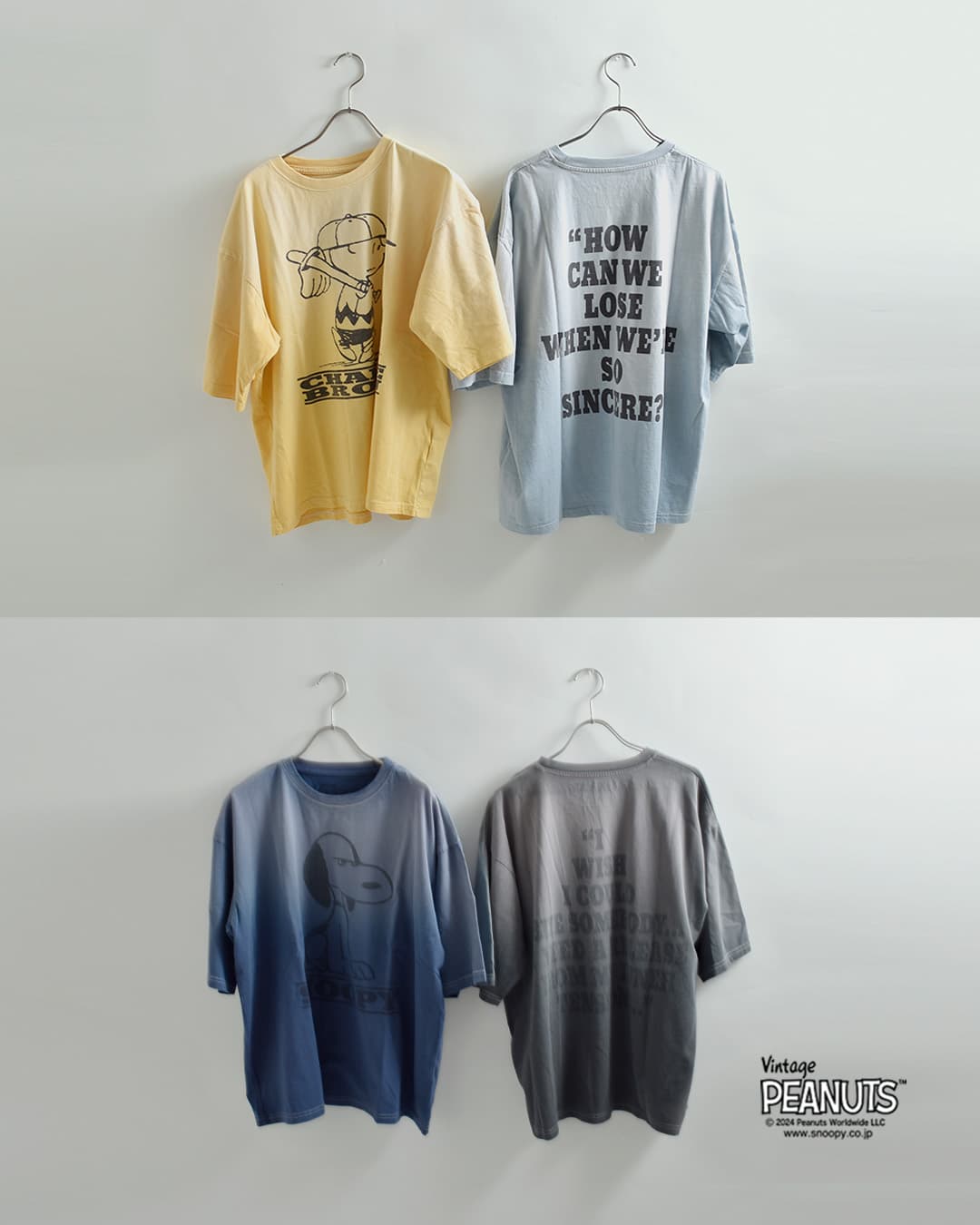Johnbullコットン 半袖 Tシャツ PEANUTS SNOOPY / CHARLIE BROWN T jt263c01-02