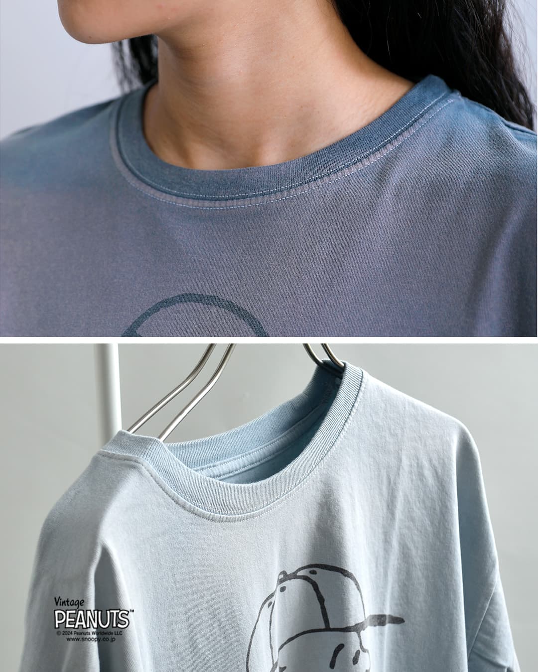 Johnbullコットン 半袖 Tシャツ PEANUTS SNOOPY / CHARLIE BROWN T jt263c01-02