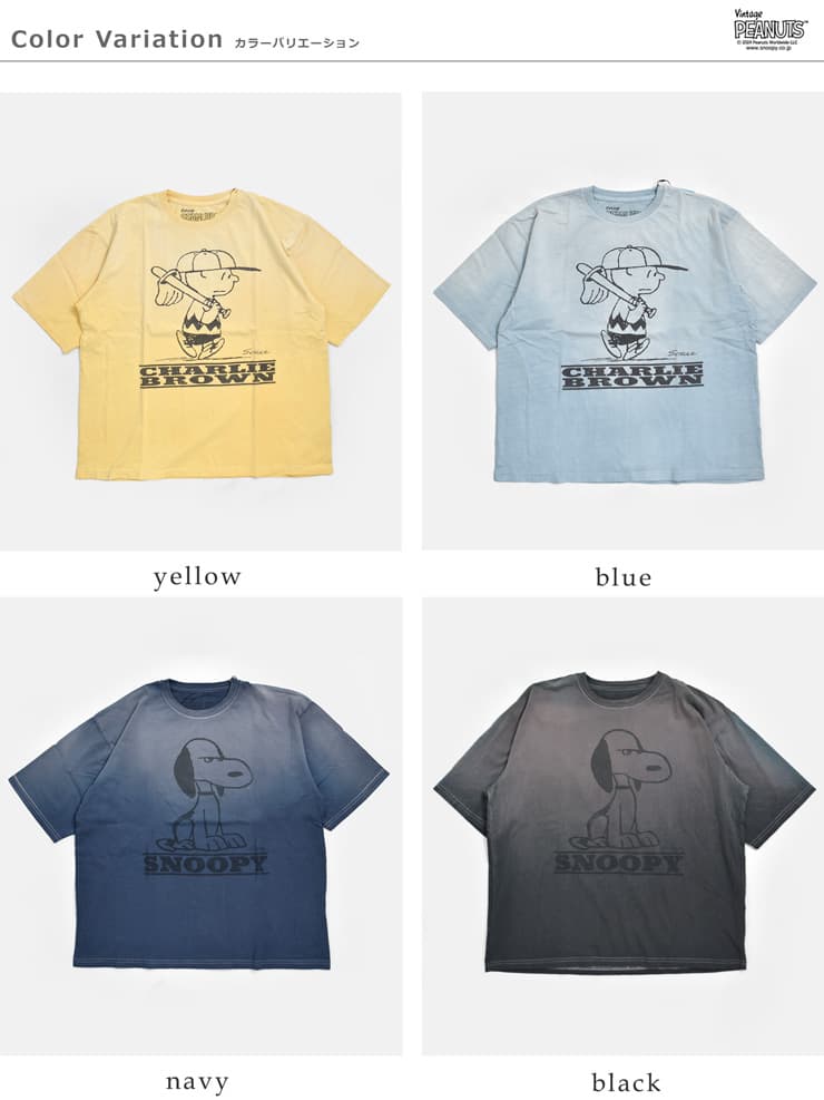 Johnbullコットン 半袖 Tシャツ PEANUTS SNOOPY / CHARLIE BROWN T jt263c01-02