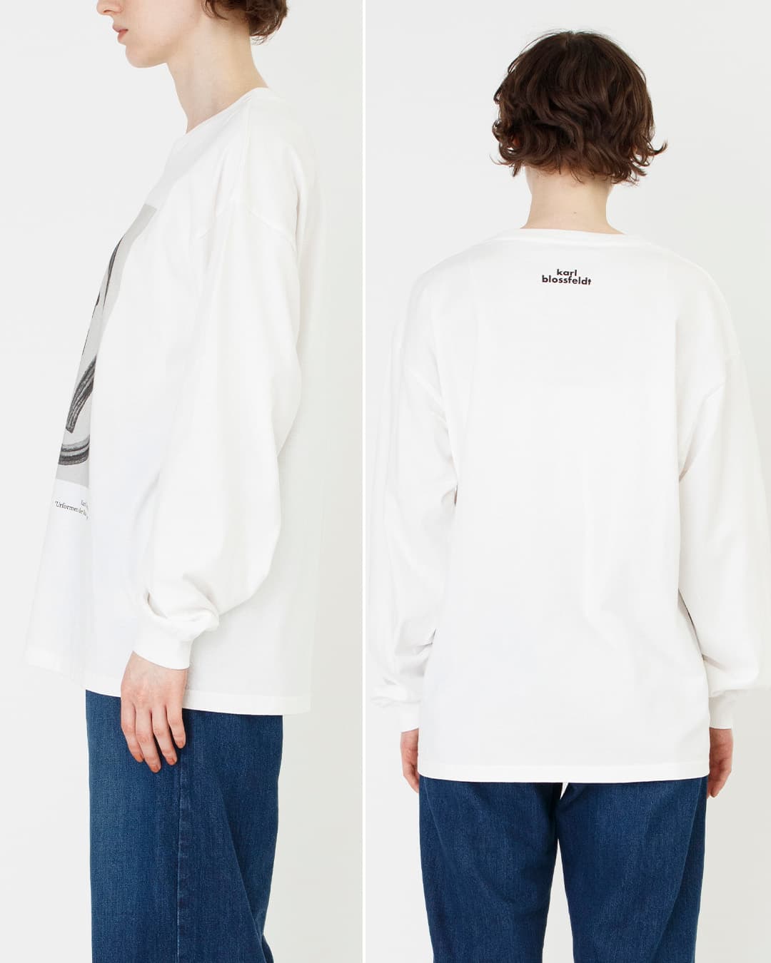 Johnbullコットン 長袖 Tシャツ Karl Blossfeldt Cucurbita / Centaurea Ruthenica LST jt263c07-09