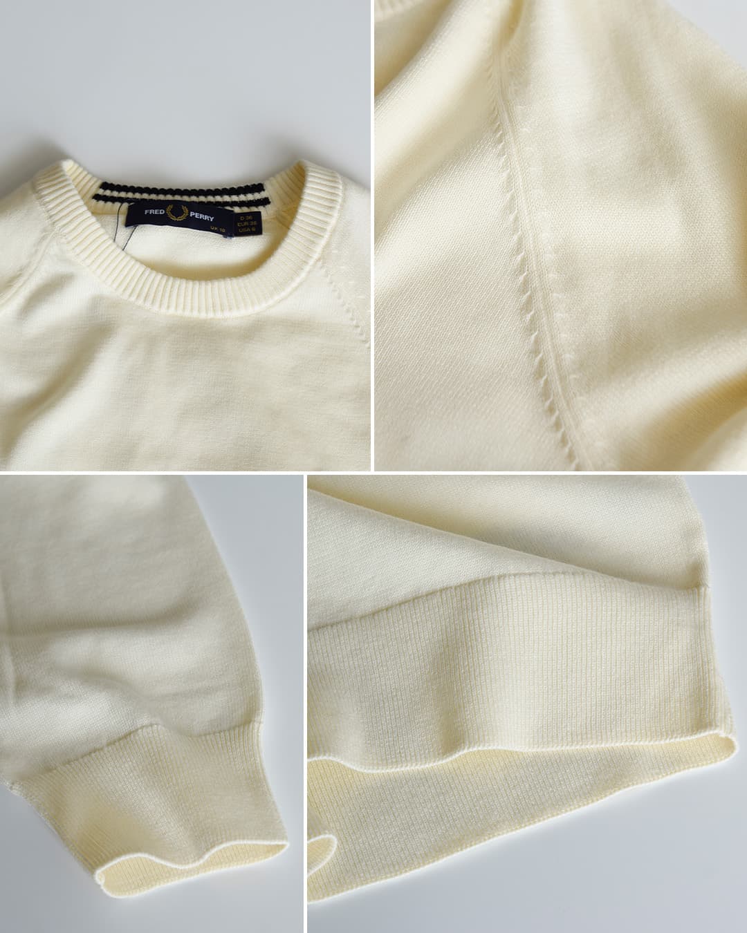 FRED PERRYコットン クルーネック ニットセーター Crew Neck Jumper k3140