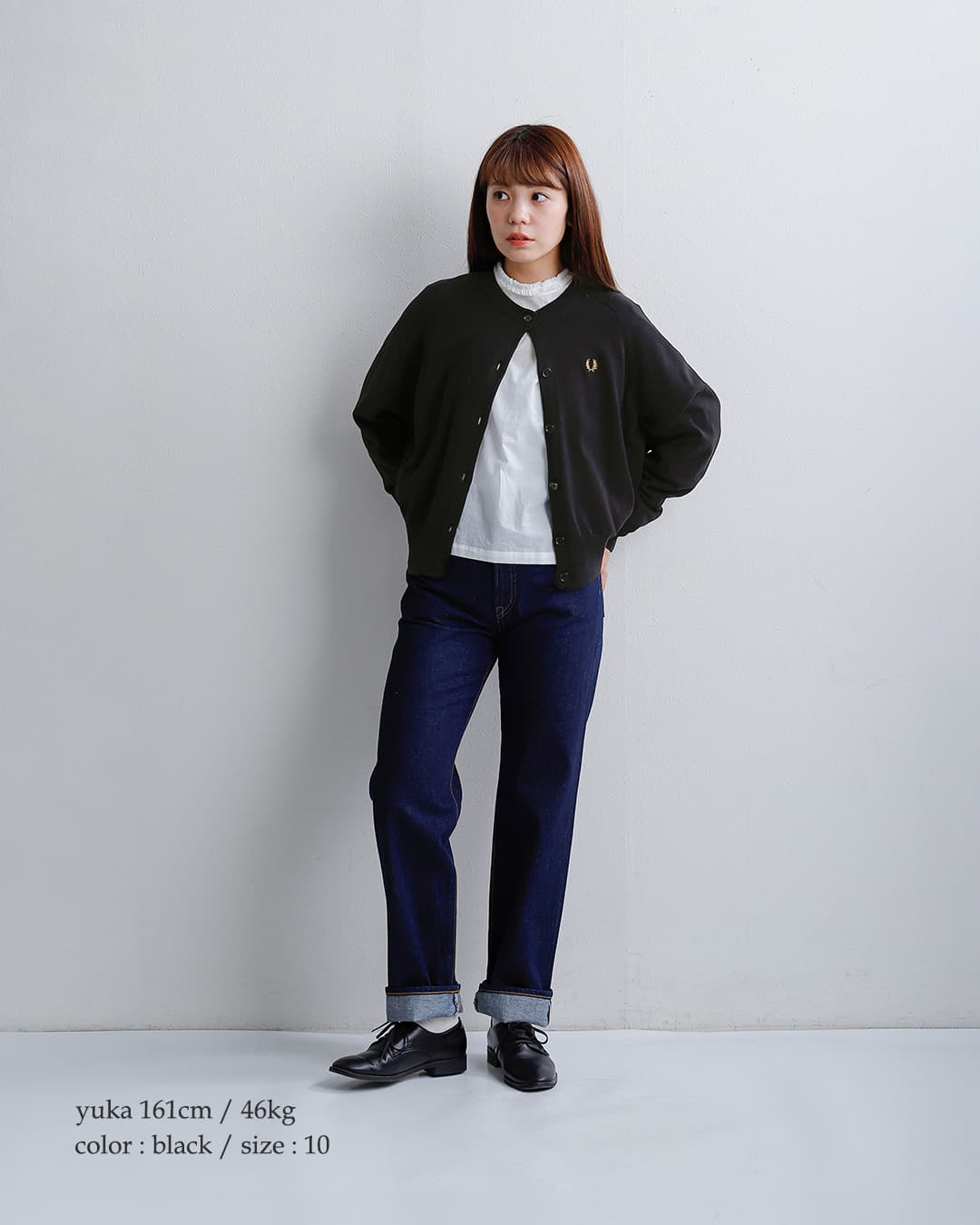 FRED PERRYコットン クルーネック カーディガン Crew Neck Cardigan k3141