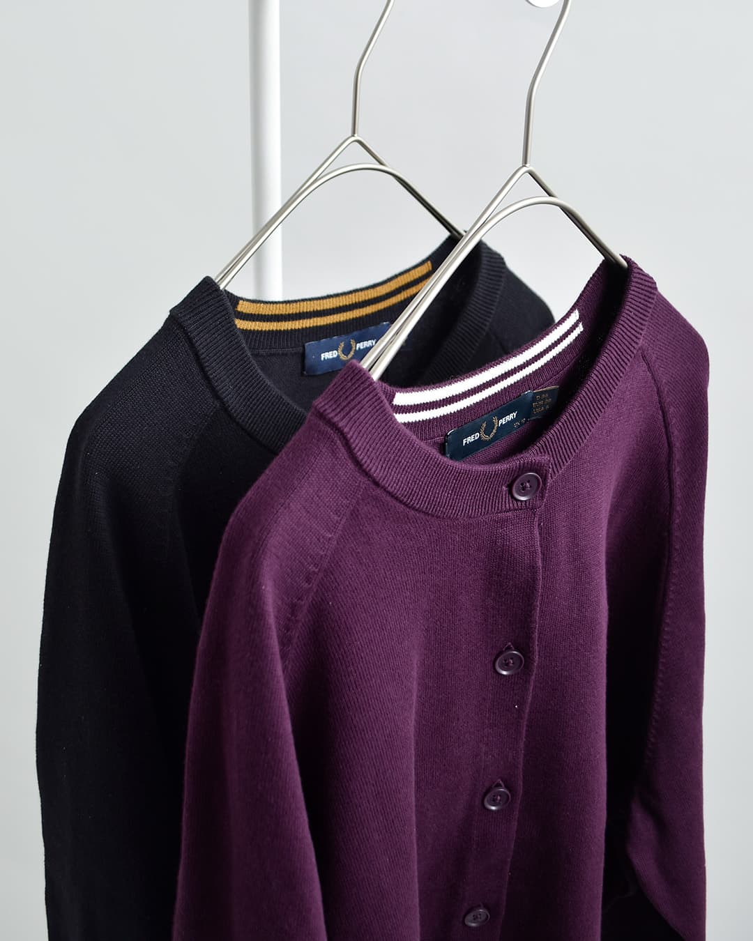 FRED PERRYコットン クルーネック カーディガン Crew Neck Cardigan k3141