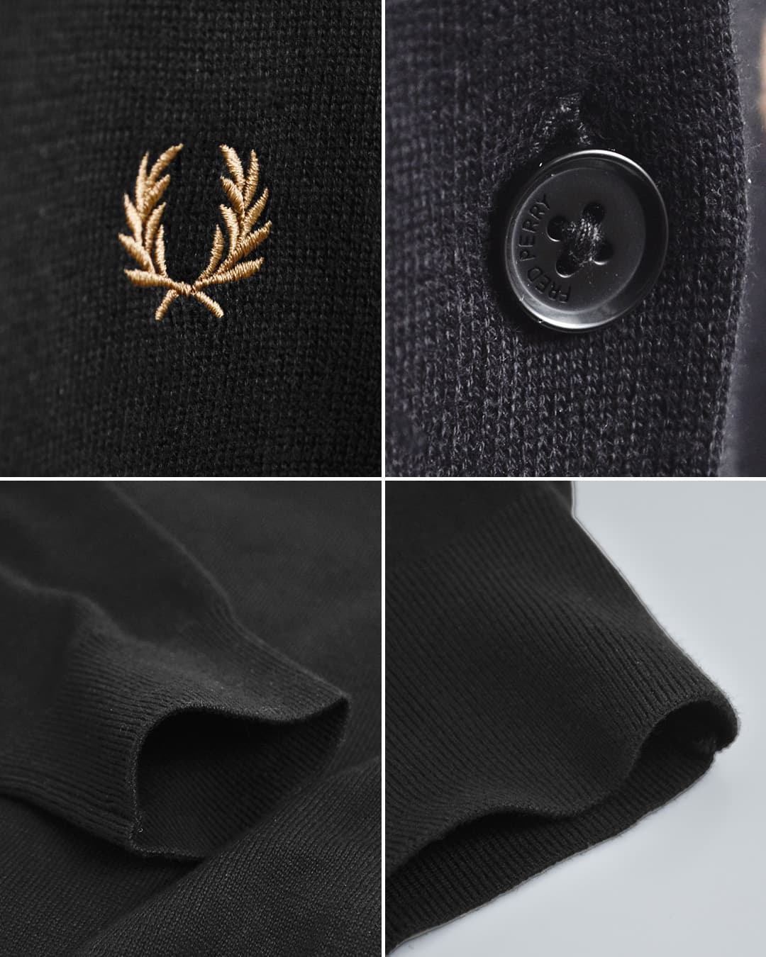 FRED PERRYコットン クルーネック カーディガン Crew Neck Cardigan k3141