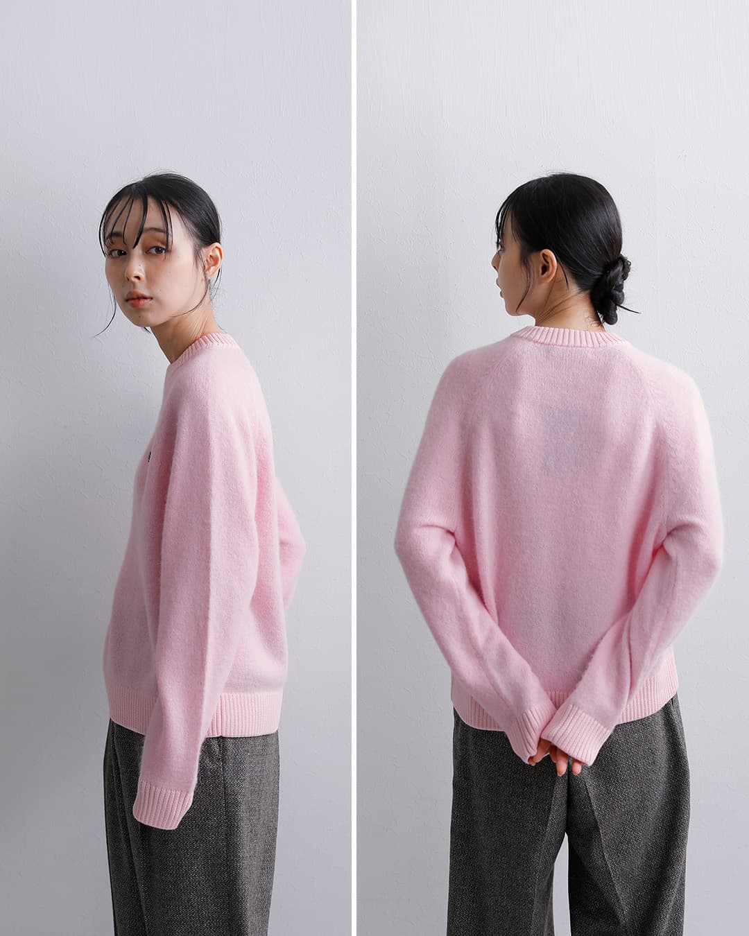 FRED PERRY起毛アルパカウール クルーネック ニットセーター Brushed Crew Neck Jumper k3164