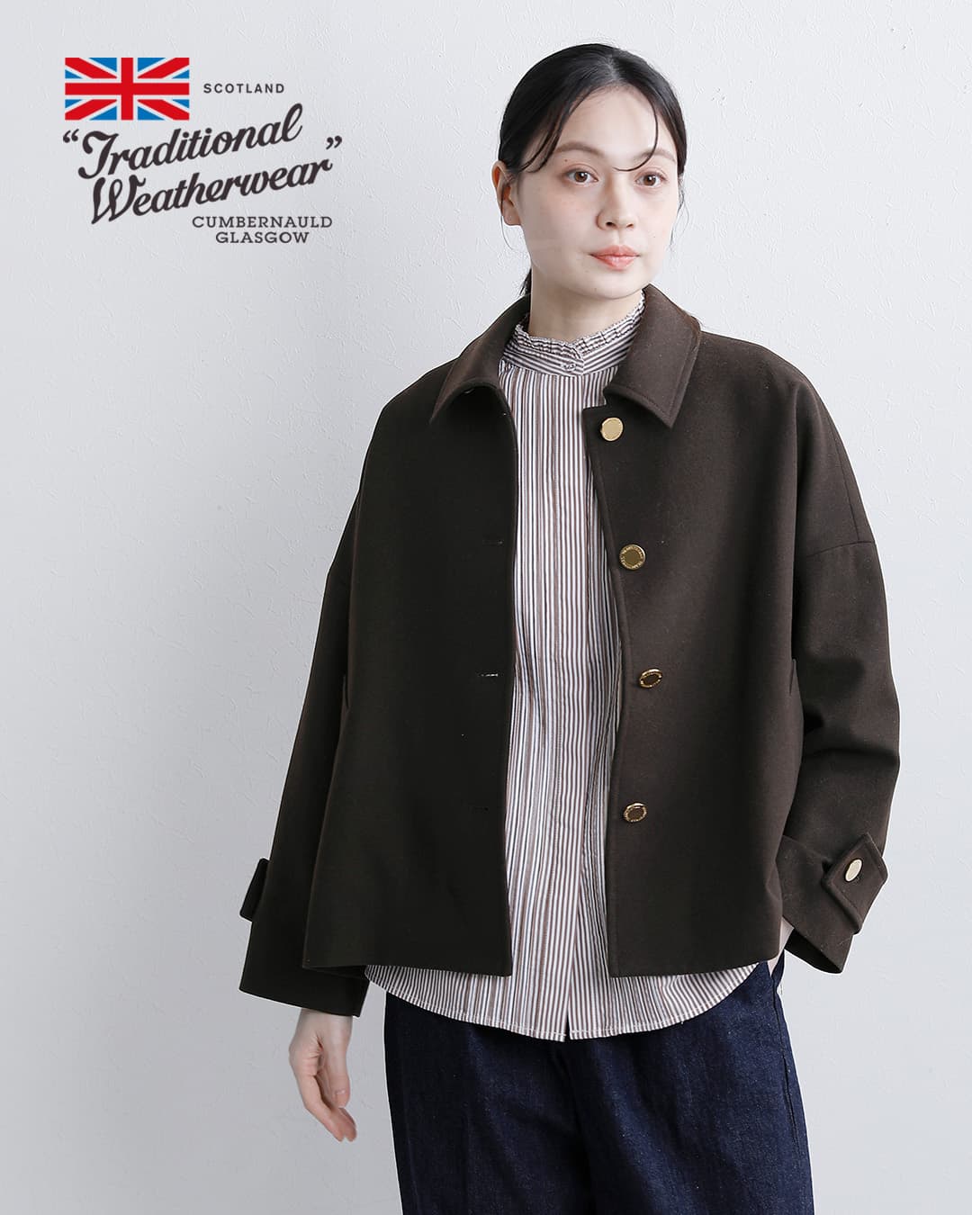 Traditional Weatherwear(トラディショナルウェザーウェア)マールトン ウール メルトン ショート コート MALTON B/T SHORT l262kgfco0574ml