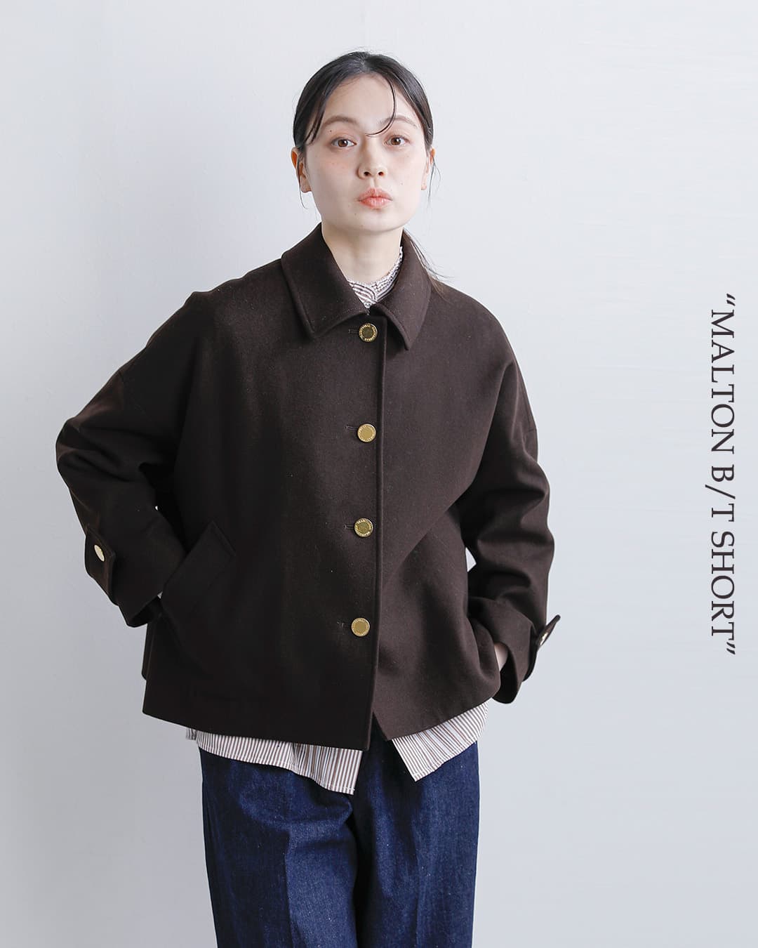 Traditional Weatherwear(トラディショナルウェザーウェア)マールトン ウール メルトン ショート コート MALTON B/T SHORT l262kgfco0574ml