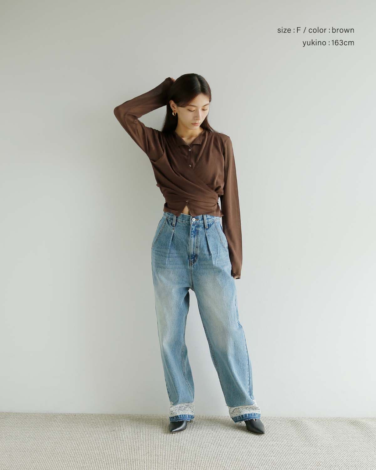 kiehtova(キエトバ)キエトヴァ レイヤード シアー クロスカーディガン LAYERED SHEER CROSS CARDIGAN ktwr60 秋冬