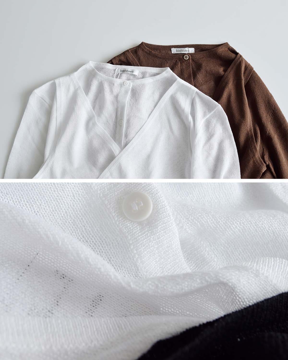 kiehtova(キエトバ)キエトヴァ レイヤード シアー クロスカーディガン LAYERED SHEER CROSS CARDIGAN ktwr60 秋冬