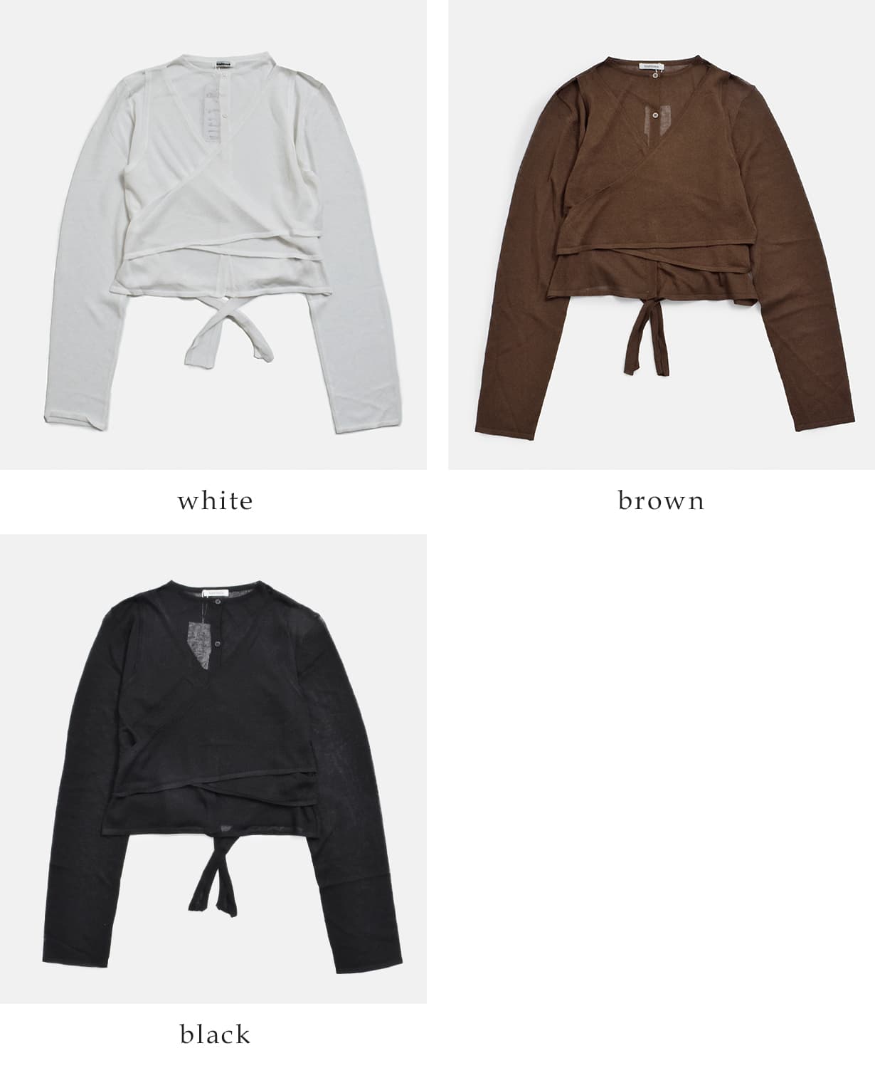 kiehtova(キエトバ)キエトヴァ レイヤード シアー クロスカーディガン LAYERED SHEER CROSS CARDIGAN ktwr60 秋冬