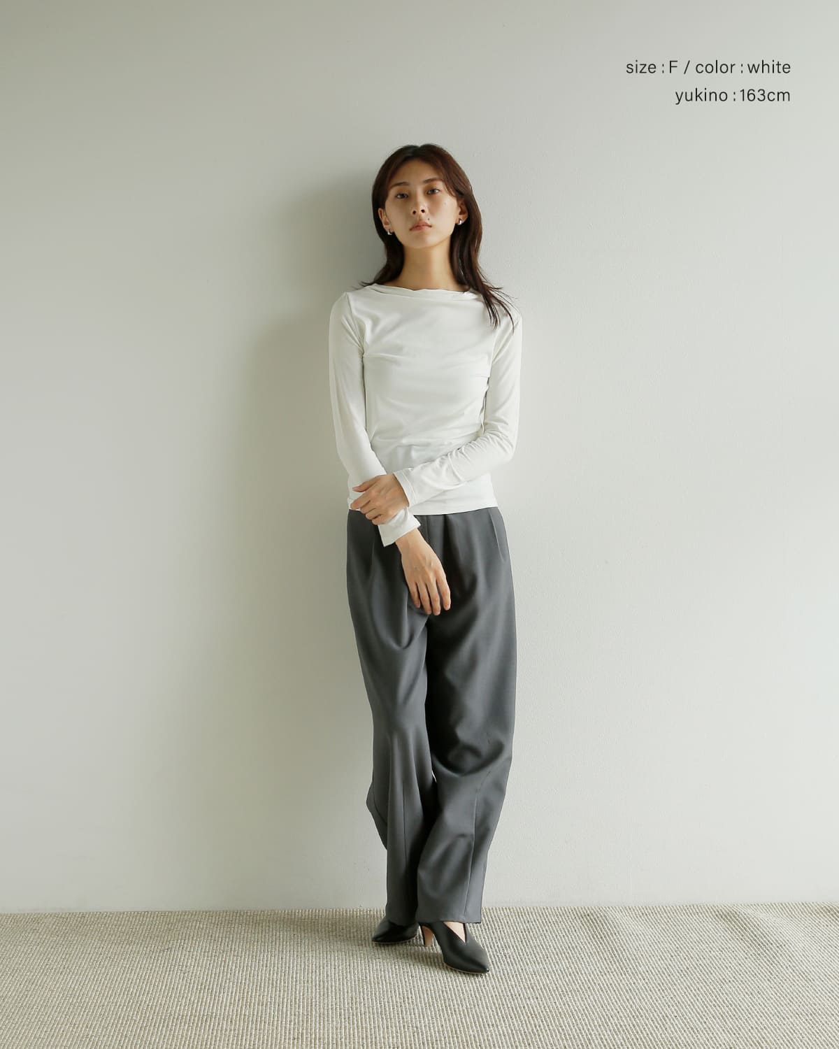 kiehtova(キエトバ)キエトヴァ ヴェール ドレープ 長袖カットソー VEIL DRAPE TOPS ktwr66