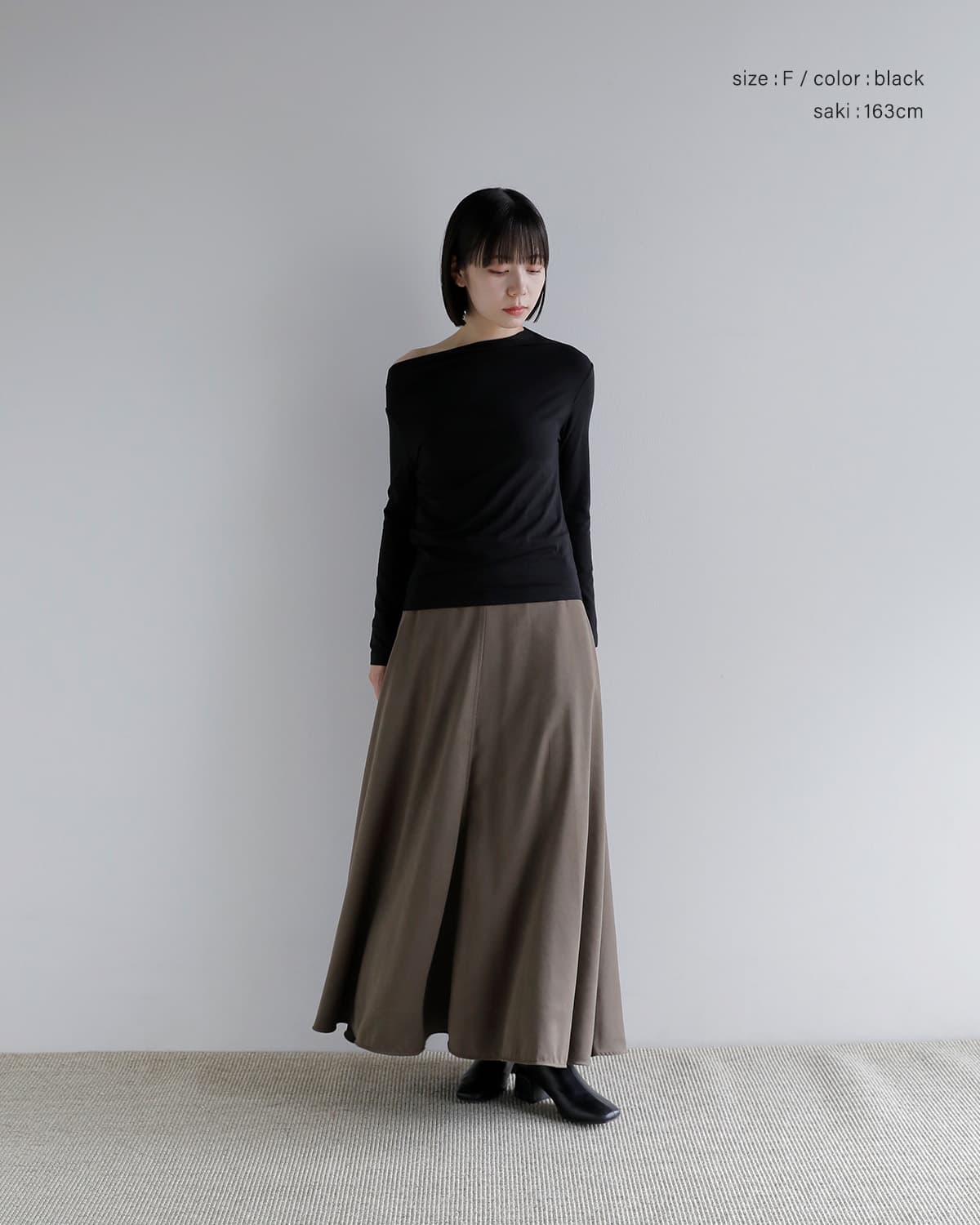 kiehtova(キエトバ)キエトヴァ ヴェール ドレープ 長袖カットソー VEIL DRAPE TOPS ktwr66