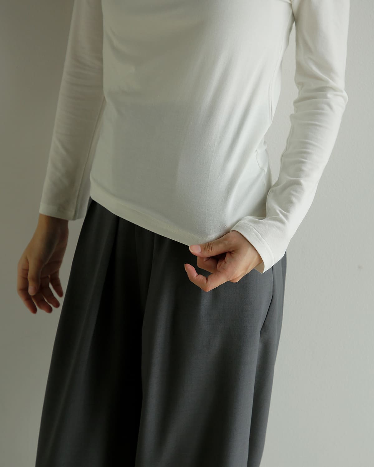 kiehtova(キエトバ)キエトヴァ ヴェール ドレープ 長袖カットソー VEIL DRAPE TOPS ktwr66