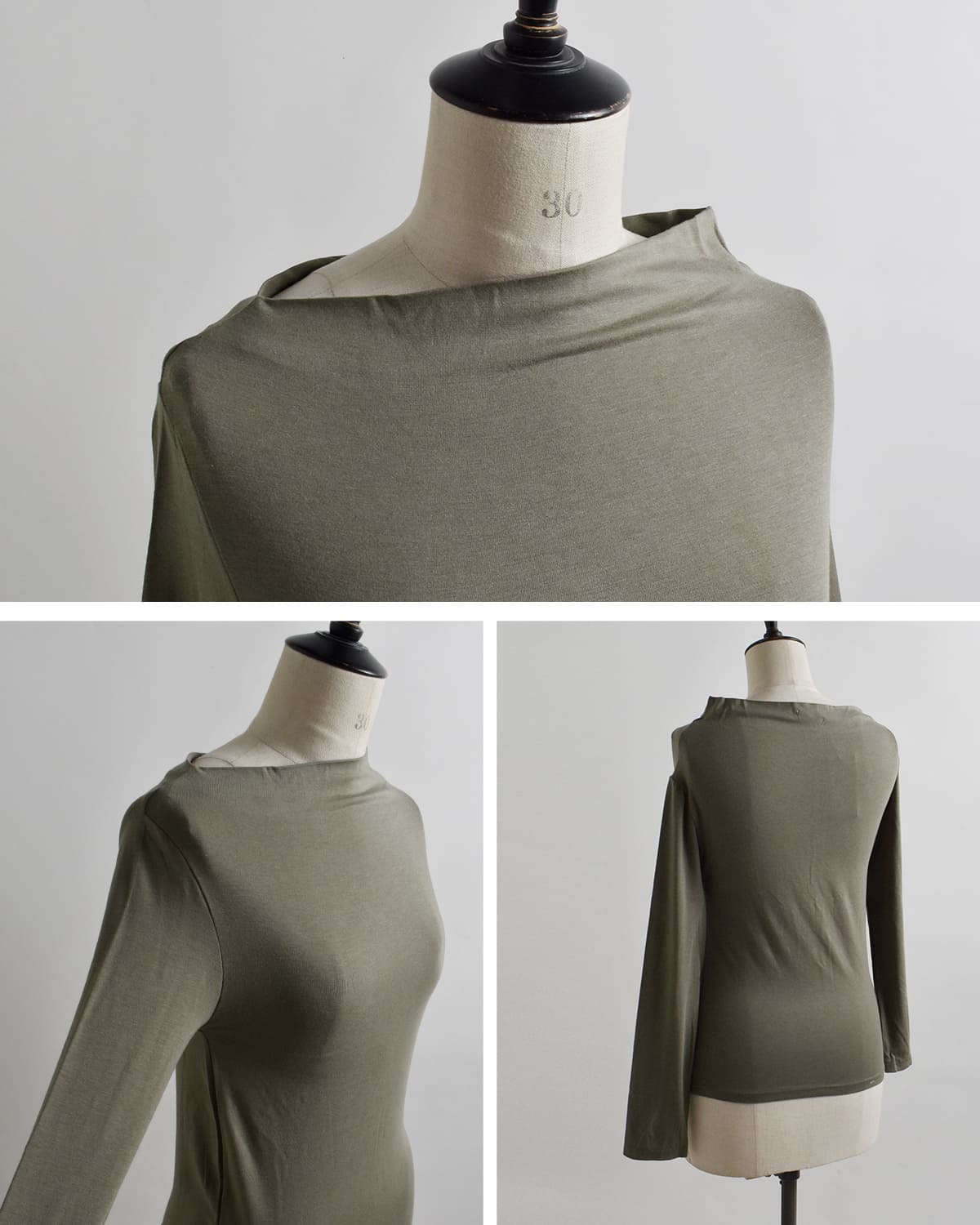 kiehtova(キエトバ)キエトヴァ ヴェール ドレープ 長袖カットソー VEIL DRAPE TOPS ktwr66