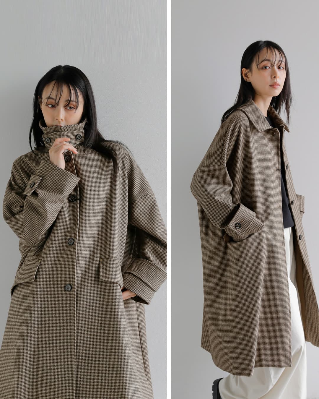MACKINTOSH(マッキントッシュ)aranciato別注 ハウンドトゥース ハンビー ロング コート “HUMBIE LONG EX” l242mo1159exafd