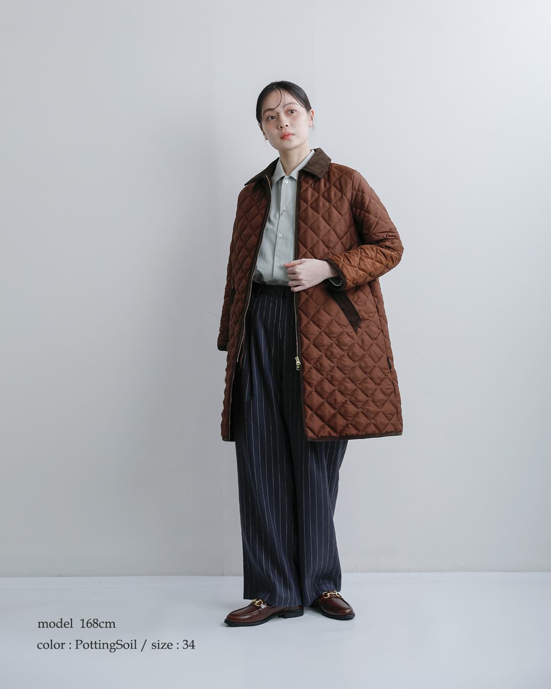 Traditional Weatherwear(トラディショナルウェザーウェア)ウェーバリー Aライン ジップ ロング ジャケット WAVERLY A-LINE ZIPZ LONG l262apqco0553aa