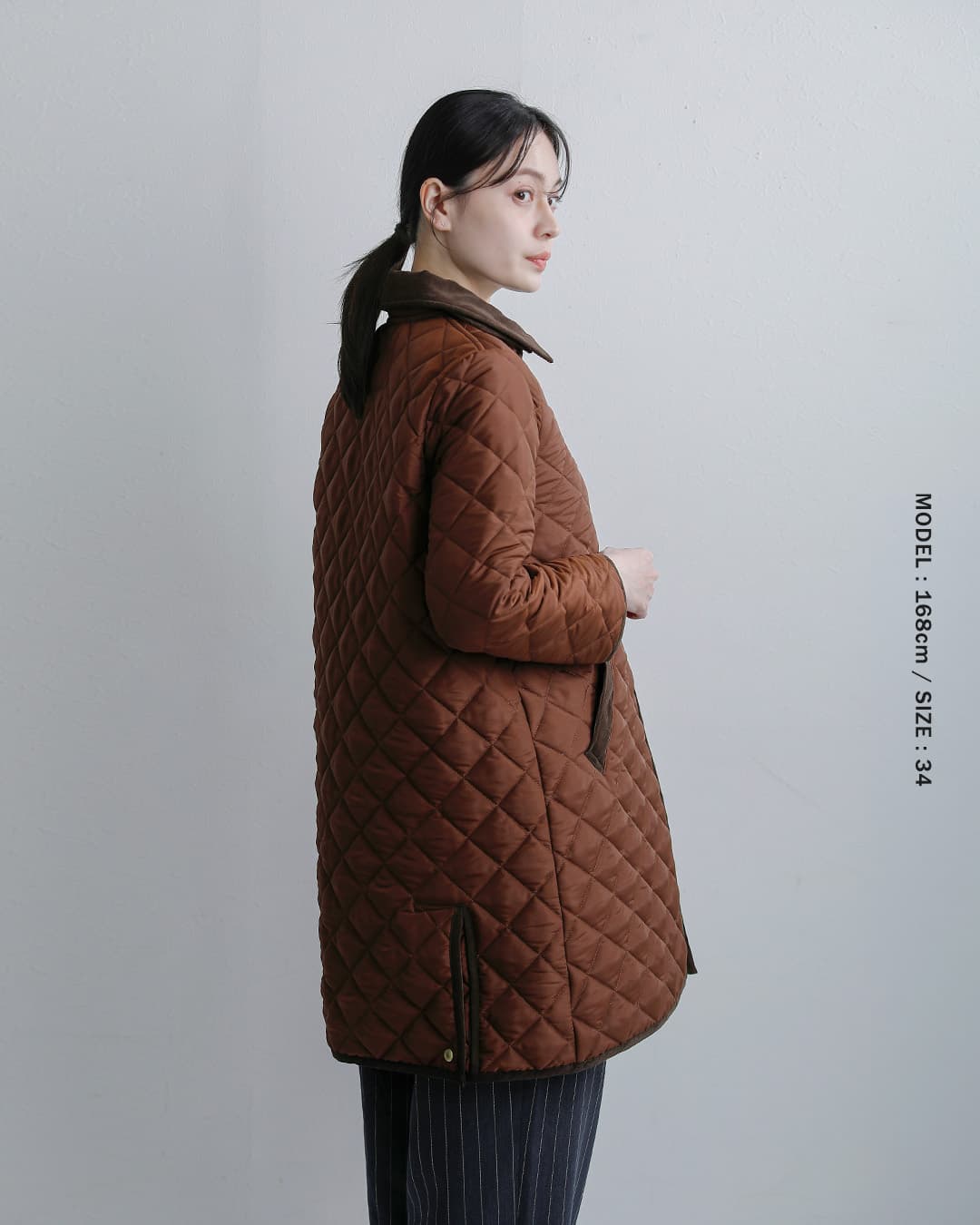 Traditional Weatherwear(トラディショナルウェザーウェア)ウェーバリー Aライン ジップ ロング ジャケット WAVERLY A-LINE ZIPZ LONG l262apqco0553aa
