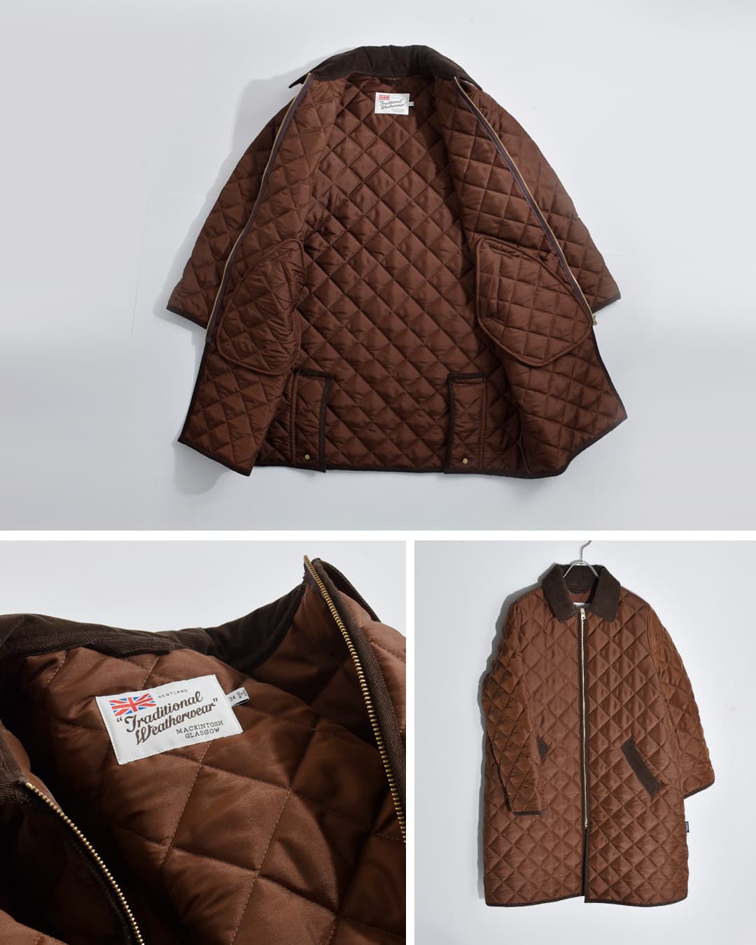 Traditional Weatherwear(トラディショナルウェザーウェア)ウェーバリー Aライン ジップ ロング ジャケット WAVERLY A-LINE ZIPZ LONG l262apqco0553aa