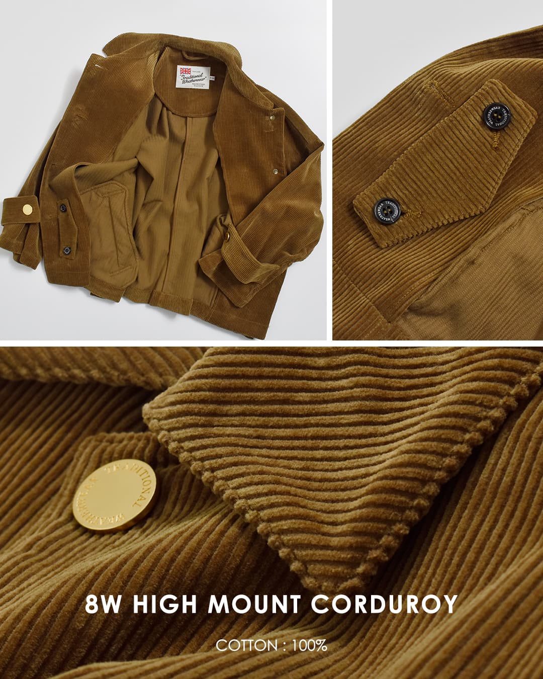 Traditional Weatherwear(トラディショナルウェザーウェア)マールトン コーデュロイ ショート コート MALTON B/T SHORT l262kgfco0541cd
