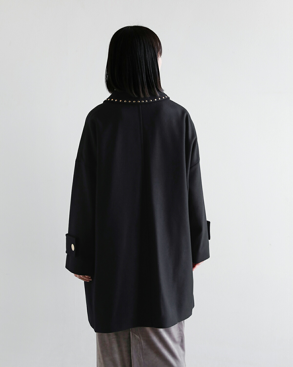 MACKINTOSH(マッキントッシュ)ハンビー ウールメルトン スタッズ ステンカラーコート New Humbie Studs MB l262mo1231f2ks