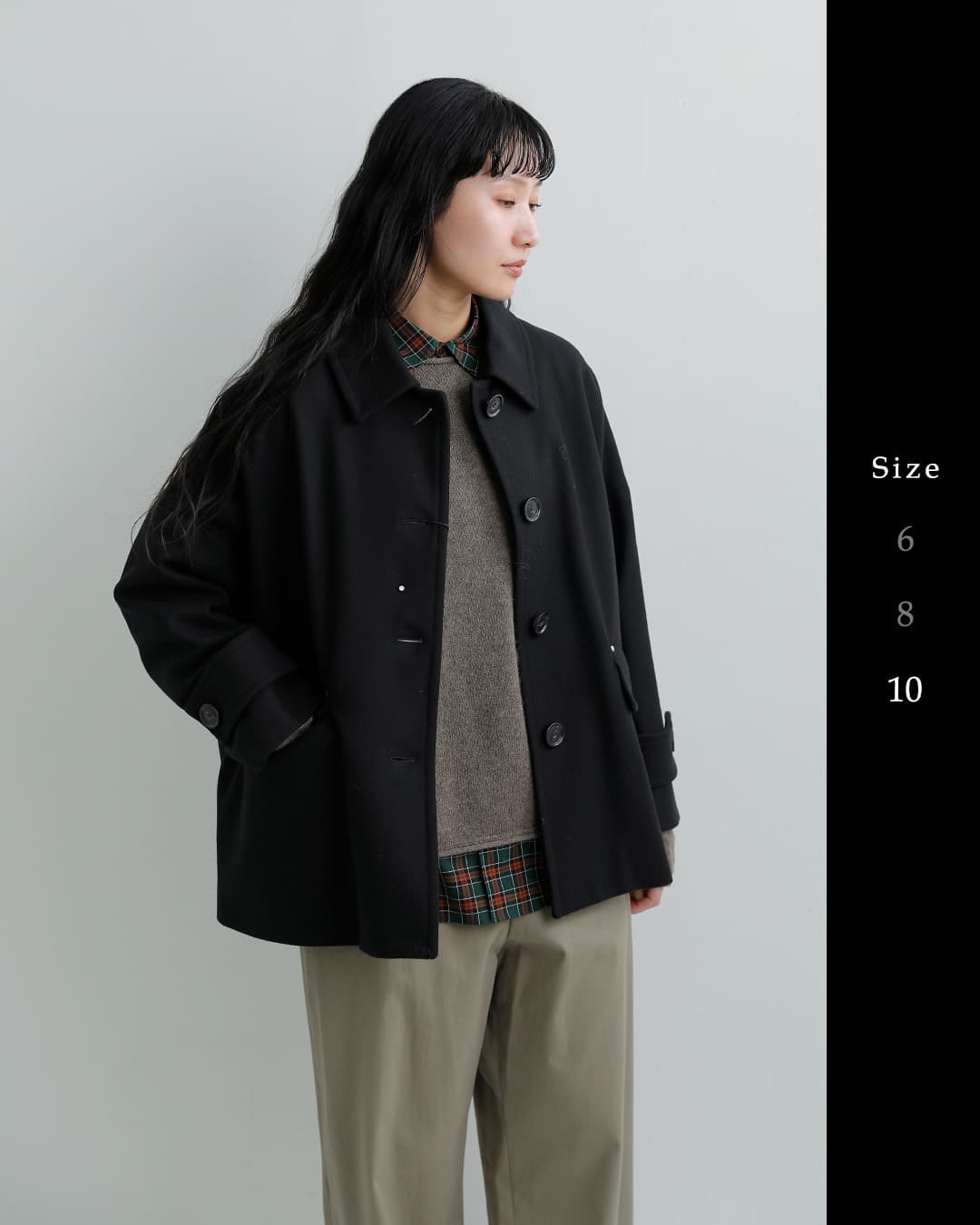 MACKINTOSHハンビー ウールメルトン ショート ステンカラーコート New Humbie Short l262mo1234f2k