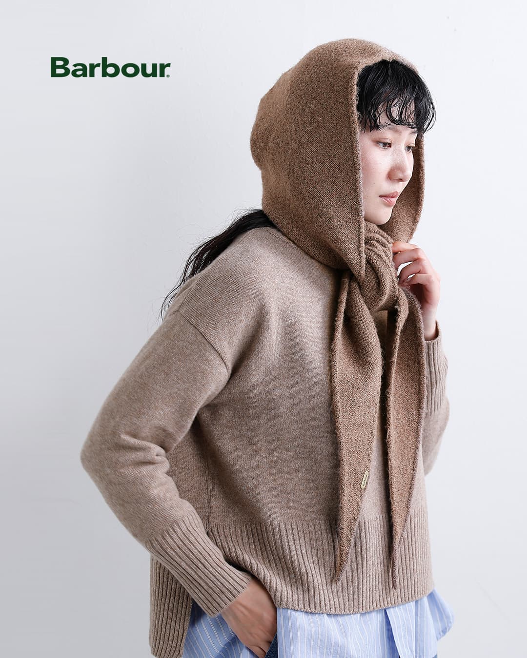 Barbourペニー ニット フード スカーフ PENNY KNITTED HOOD SCARF lac0370