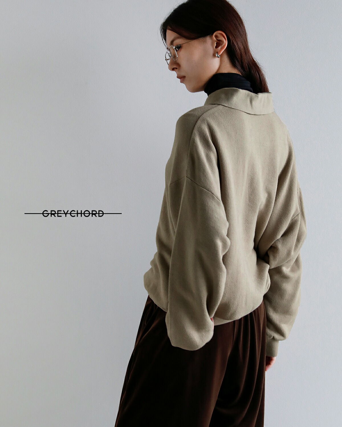 GREYCHORD(グレーコード)コットン スキッパーカラー 長袖 カットソー OSLO lagc02806  秋冬