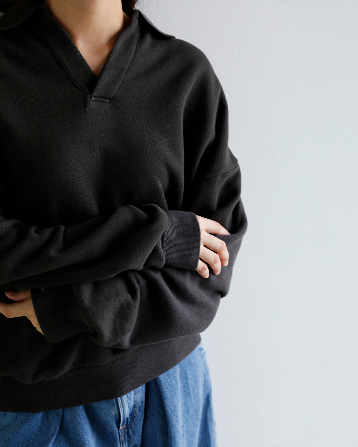GREYCHORD(グレーコード)コットン スキッパーカラー 長袖 カットソー OSLO lagc02806  秋冬